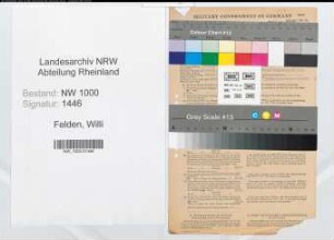 Entnazifizierung Willi Van Der Felden, geb. 22.12.1922 (Verw.Angest.)