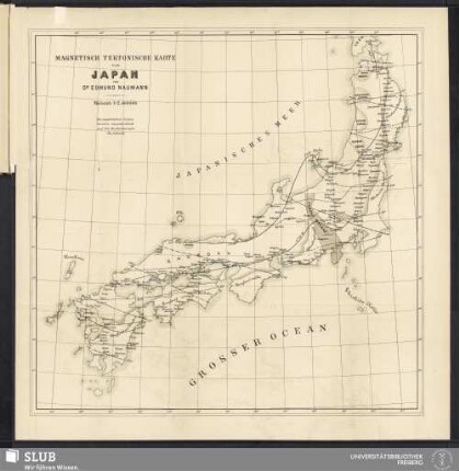 Magnetisch tektonische Karte von Japan