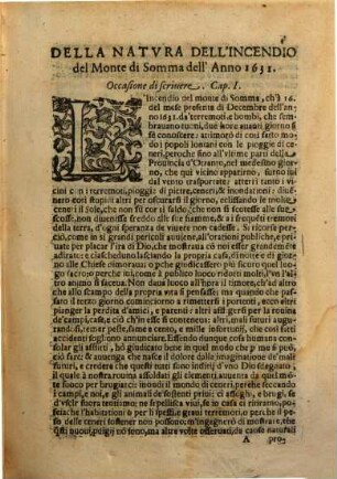 Discorsi della natura, accidenti, e pronostici dell'incendio del monte di Somma dell'anno 1631