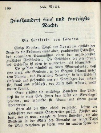 Fünfhundert fünf und funfzigste Nacht