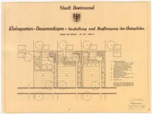 Dauerkleingartenanlagen, Dortmund: Pflanzplan 1:100