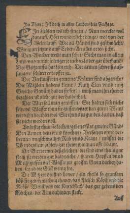 EJn Liedlein wil ich singen/ Nun mercket wol || darauff/