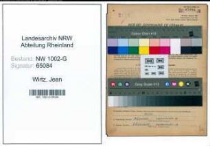 Entnazifizierung Jean Wirtz, geb. 08.10.1889 (Maler)