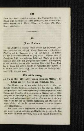 Aus Baden : [Schulnachrichten]