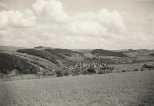 Altenberg-Geising. Blick vom Geisingberg auf den Ort