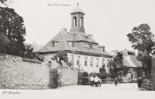 Dresden-Löbtau, Am Weißeritzmühlgraben. Alte Pulvermühle. Herrenhaus (nach 1775). Straßenansicht