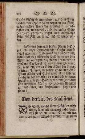 Von der Lieb des Nächstens.