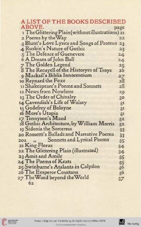 A list of the books described above