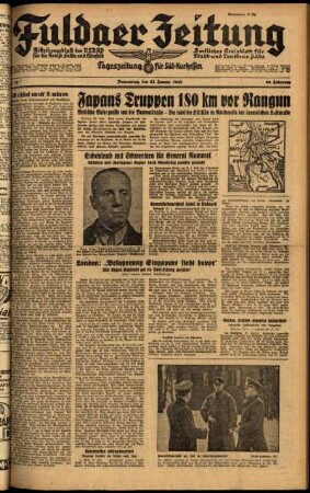 Ausgabe vom Donnerstag, den 22. Januar 1942.