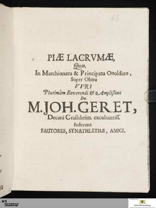 Piae Lacrumae