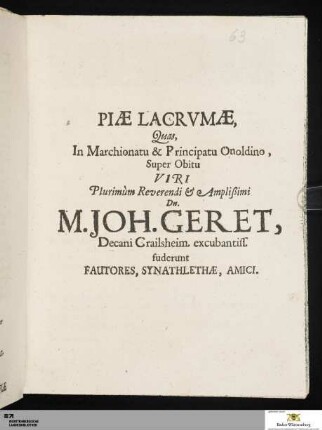 Piae Lacrumae