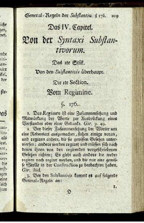 Das IV. Capitel. Von der Syntaxi Substantivorum.