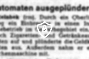Automaten ausgeplündert