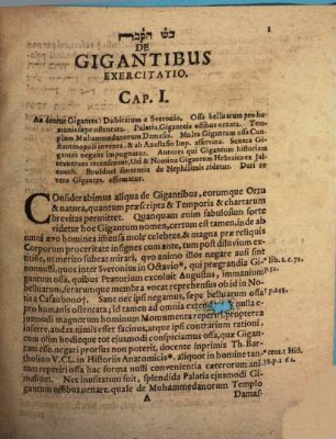 De gigantibus dissertatio Jo. Benedicti Carpzovii