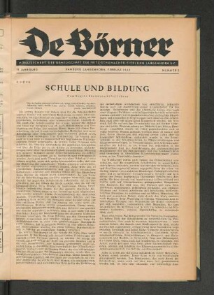 19. Jahrgang, Hamburg-Langenhorn, Februar 1954, Nummer 2