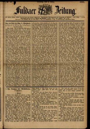 Ausgabe vom Montag, den 02. März 1885.