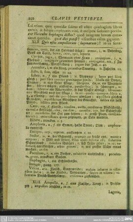 XLII. Quis usus ampullarum (lagenarum)?