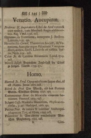 Venatio. Aucupium.