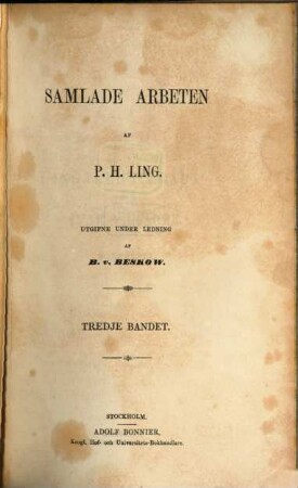 Samlade Arbeten, 3