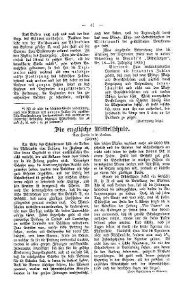Die englische Mittelschule : (Schluß)