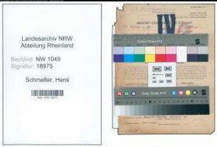 Entnazifizierung Hans Schmelter , geb. 09.01.1913 (Bahnoberinspektor)