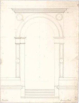 Stegmann, Carl von; Italien; Österreich; Bauaufnahmen, Ornamentstudien - Palazzo Grimani in Venedig (Detail)