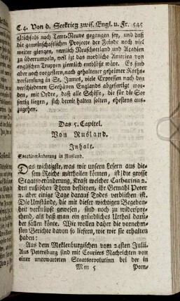 Das 5. Capitel. Von Rusland.
