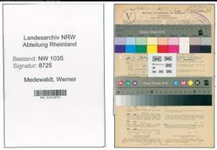 Entnazifizierung Werner Medewaldt , geb. 01.02.1903 (Elektrotechniker)