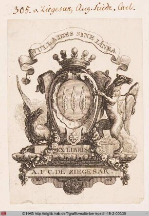 Wappen des August Friedrich Karl von Ziegesar