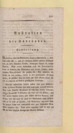 Australien oder die Suedlaender