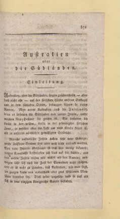 Australien oder die Suedlaender