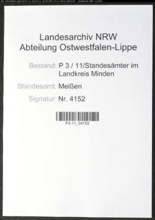 Sterberegister Standesamt Meißen