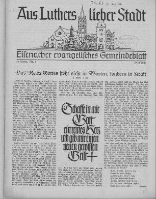 Eisenacher evangelisches Gemeindeblatt : Mai 1939