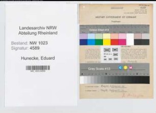 Entnazifizierung Eduard Hunecke , geb. 20.07.1887 (Angestellter)