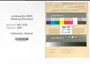 Entnazifizierung Gertrud Heilemann , geb. 29.08.1921 (Postangestellte)