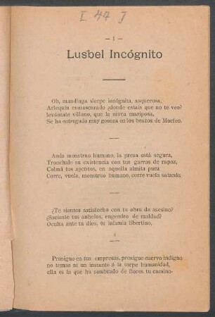 Lusbel incógnito