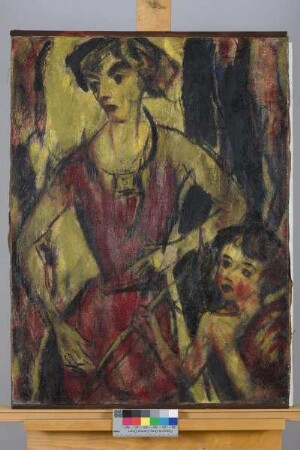 Frau mit Amor