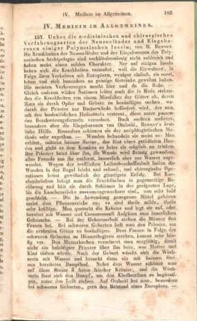 IV. Medicin im Allgemeinen.