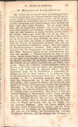 IV. Medicin im Allgemeinen.