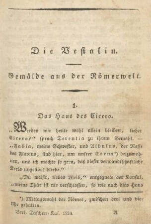 Die Vestalin. Gemälde aus der Römerwelt