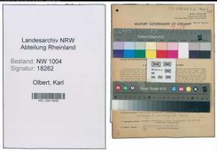 Entnazifizierung Karl Olbert , geb. 26.08.1888 (Schiffsfuehrer)