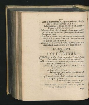 Caput XXVI. De Foederibus.