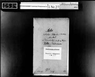 Testament des Georg Wilhelm Weller, Müller zu Diedenshausen