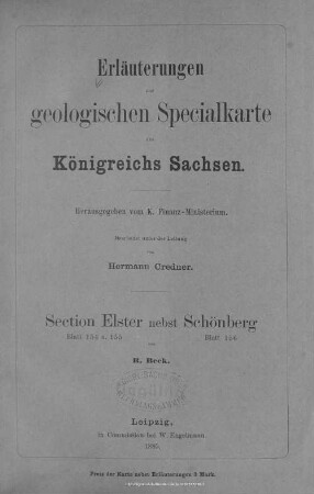 154/155/156: Section Elster nebst Schönberg : Blatt 154 u. 155, Blatt 156
