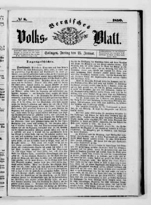 Bergisches Volksblatt. 1849-1868