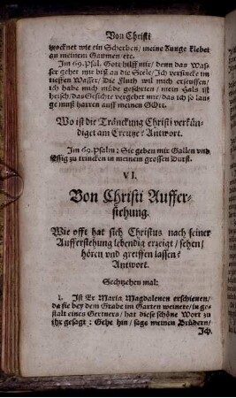 VI. Von Christi Aufferstehung