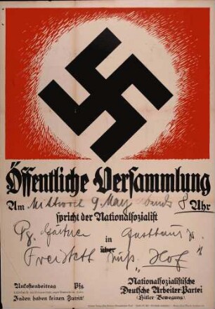Versammlung der NSDAP-Ortsgruppe Achern: Reichspräsidentenwahl (in Gamshurst)