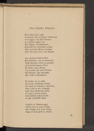 Der falsche Prophet