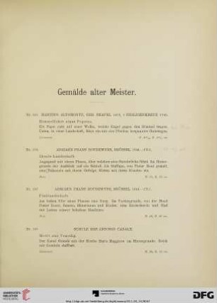 Gemälde alter Meister (Nr. 105-163)