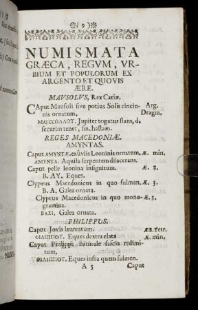 Numismata Græca, Regum, Urbium Et Populorum Ex Argento Et Quovis Ære.